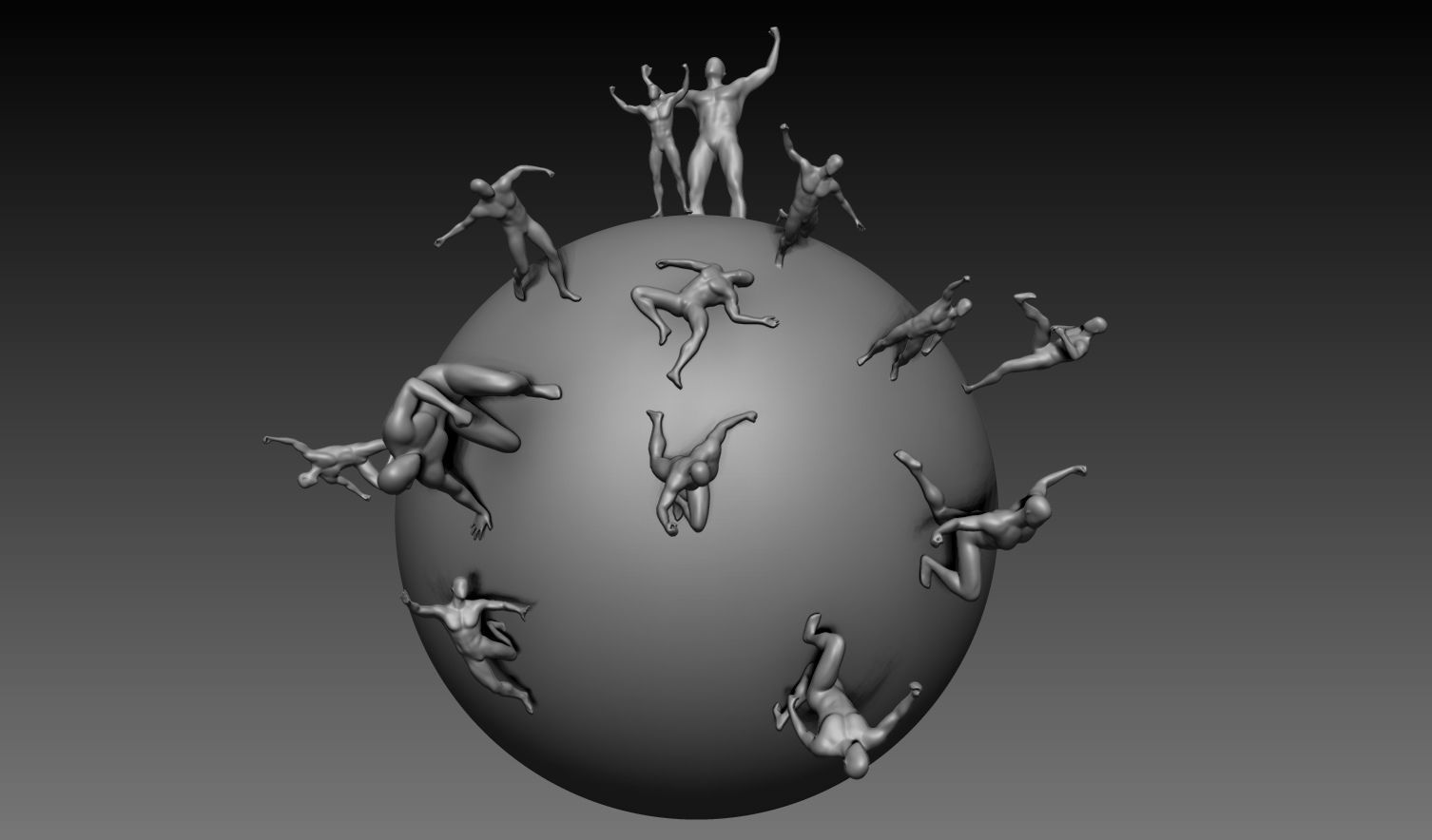 12 Figures of Men in Motion vol1 3D model_17