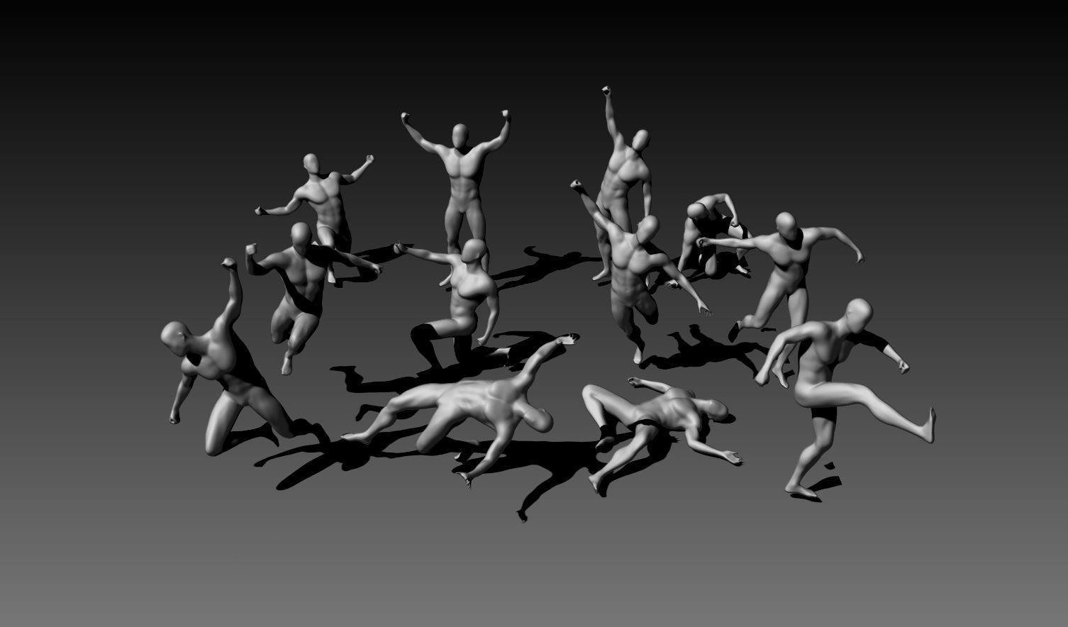 12 Figures of Men in Motion vol1 3D model_3