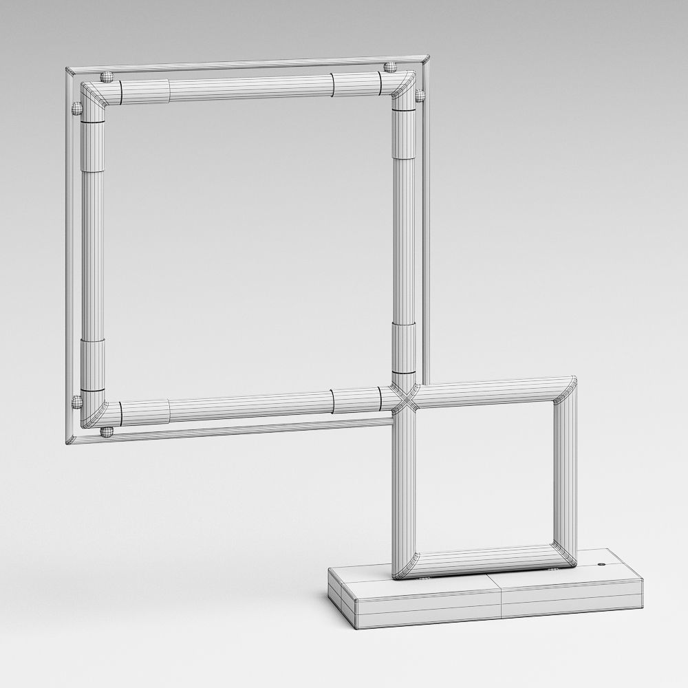 QUADRO Table lamp Low-poly 3D model_3