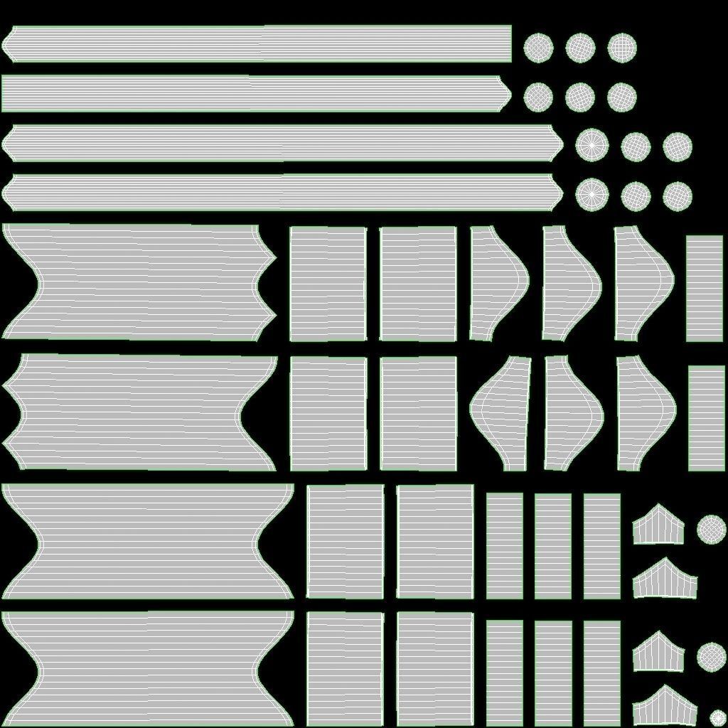 QUADRO Table lamp Low-poly 3D model_4