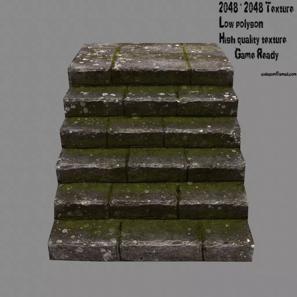 stairway 31 Low-poly 3D model_0