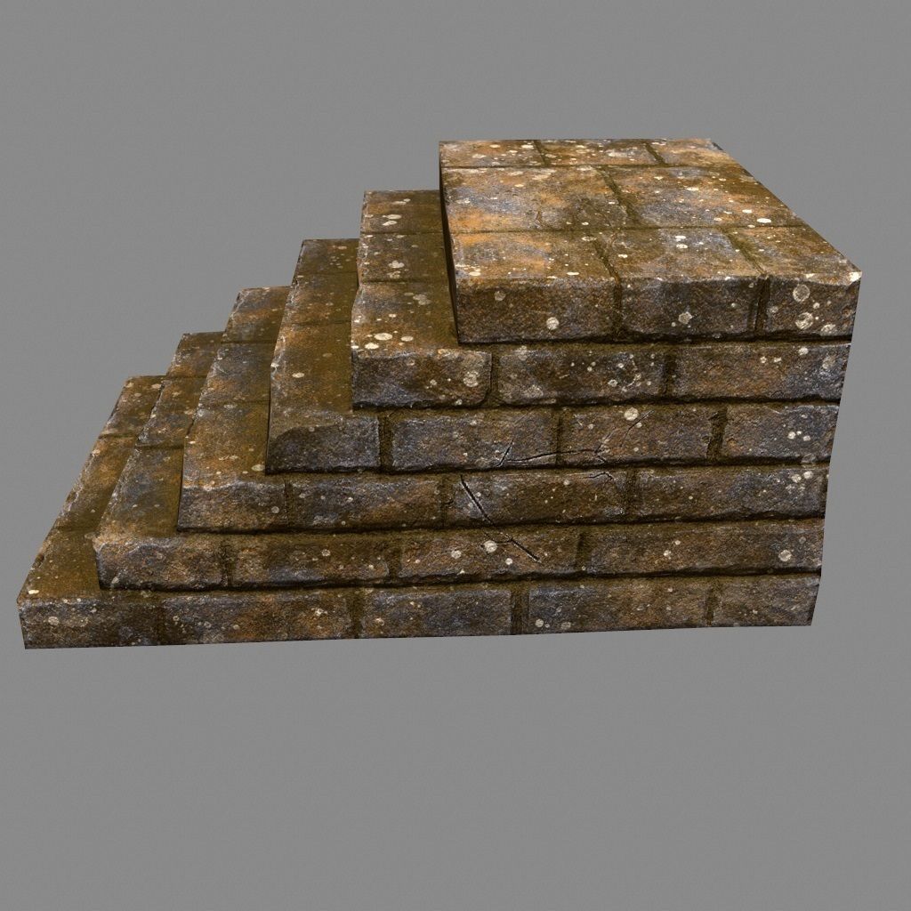 stairway 31 Low-poly 3D model_6