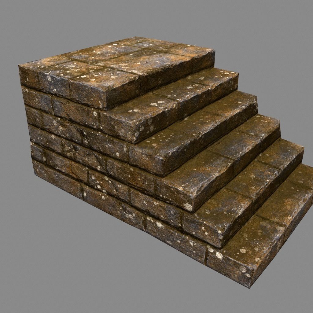 stairway 31 Low-poly 3D model_1