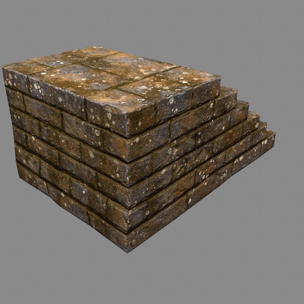 stairway 31 Low-poly 3D model_3