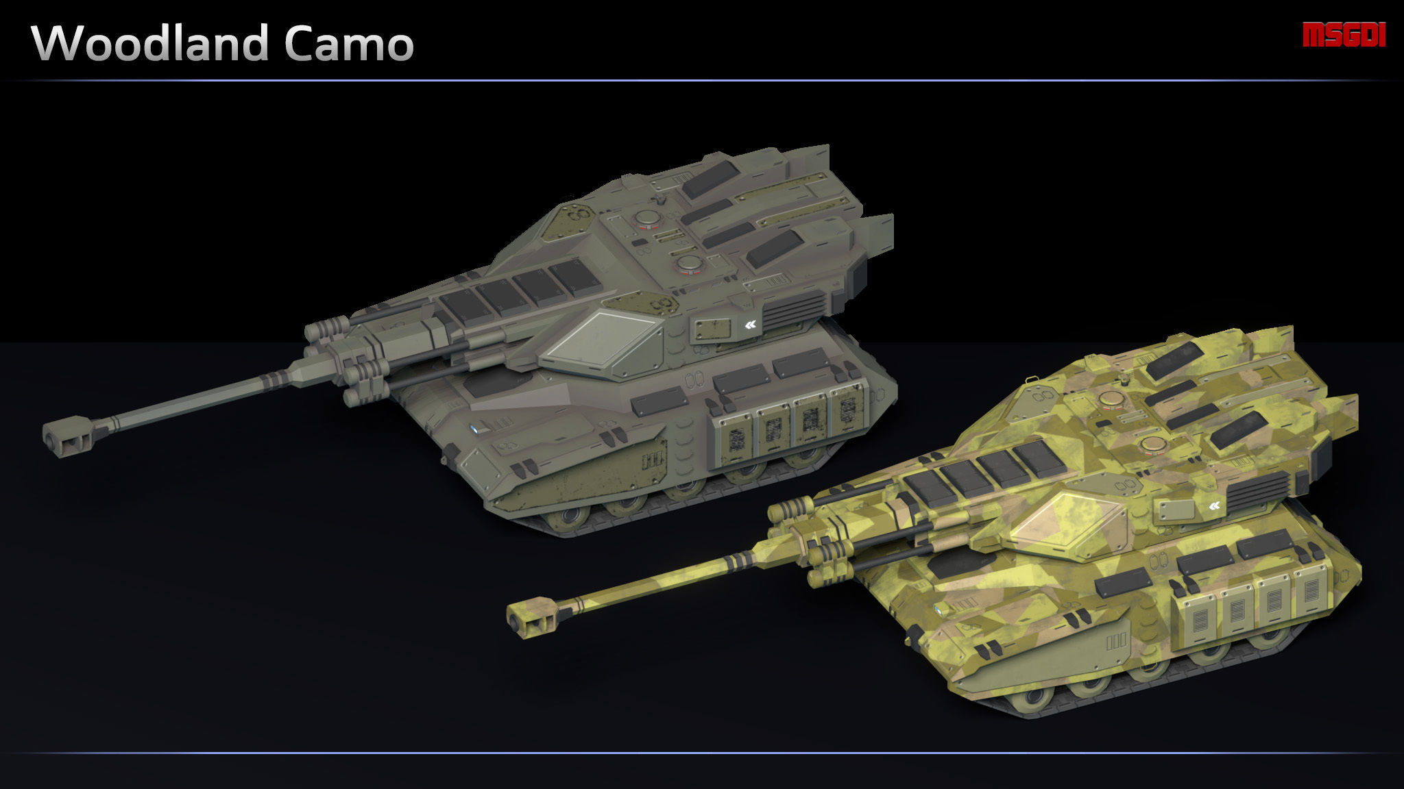 Scifi Hellfire Heavy Artillery Low-poly 3D model_7