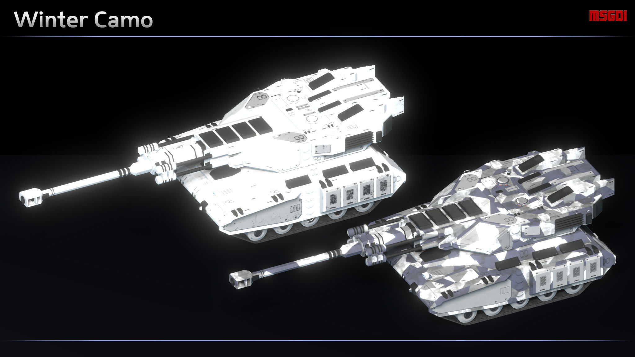 Scifi Hellfire Heavy Artillery Low-poly 3D model_9