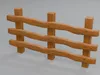 3D model Rustic Wooden Three-Rail Fence VR / AR / low-poly | CGTrader