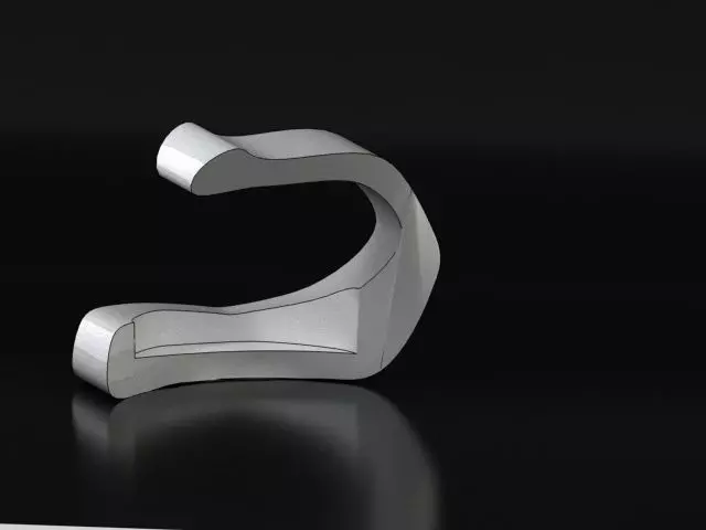 curved chair Free 3D model_0