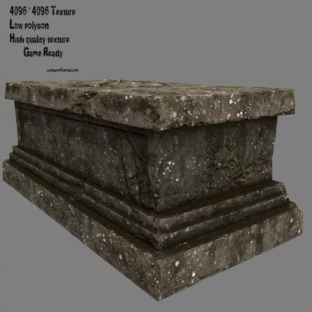 base statue 18 Low-poly 3D model