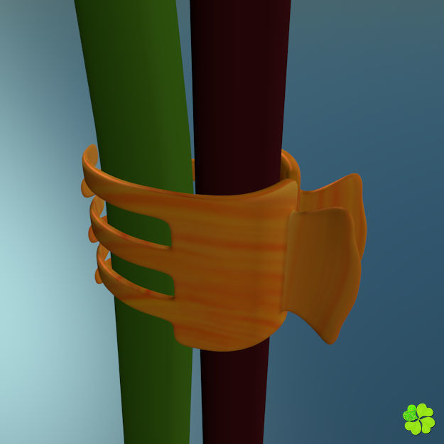 Orchid plant low poly Low-poly 3D model_10