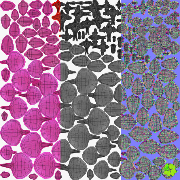 Orchid plant low poly Low-poly 3D model_38