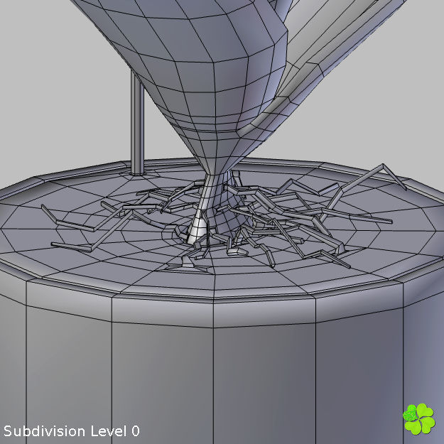 Orchid plant low poly Low-poly 3D model_28