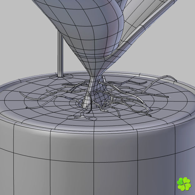 Orchid plant low poly Low-poly 3D model_27