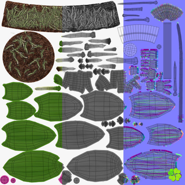 Orchid plant low poly Low-poly 3D model_39