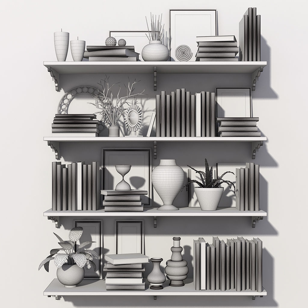 Decorative set 01 3D model_1