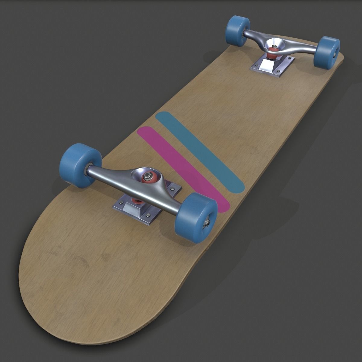 Realistic Skateboard 3D model_0