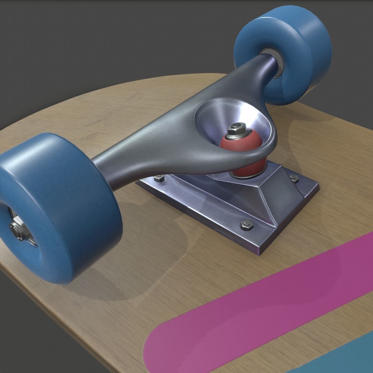 Realistic Skateboard 3D model_2