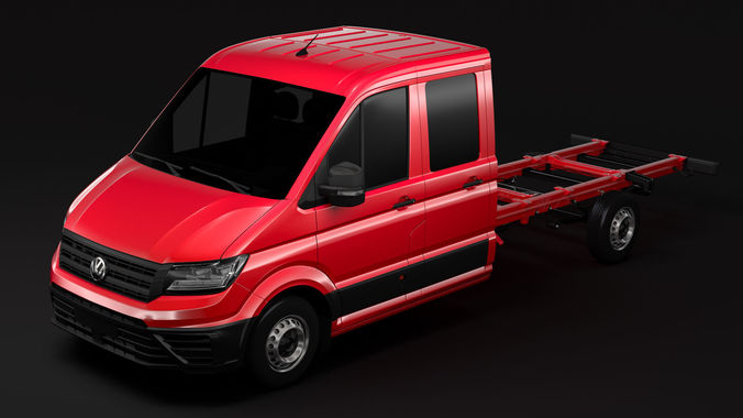 VW Crafter Chassi DoubleCab L3 2017 3D model