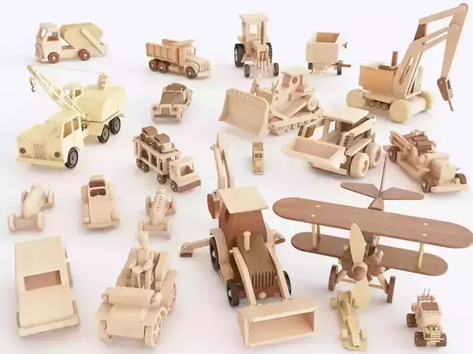 Wooden toy vol 01 3D model