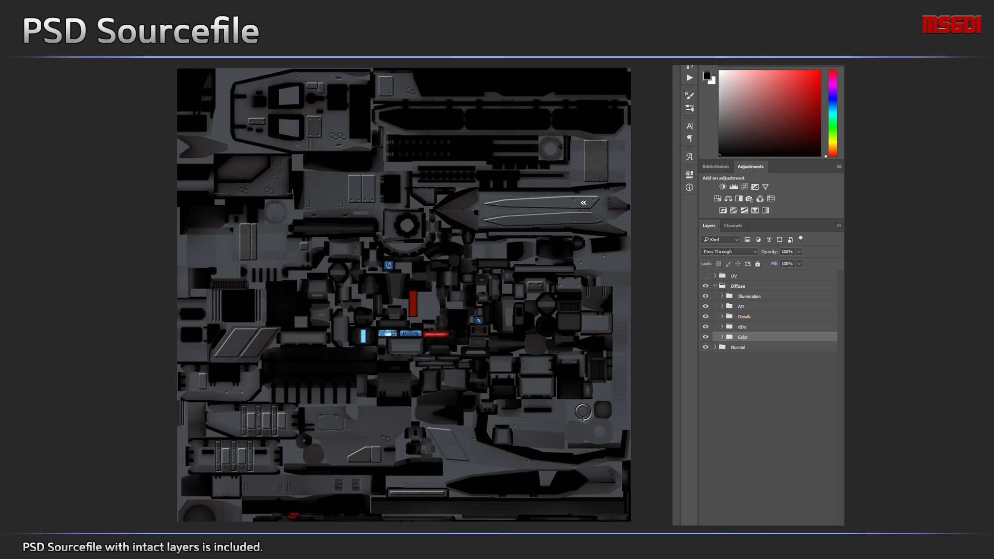 Scifi SRM LRM Carrier Low-poly 3D model_7