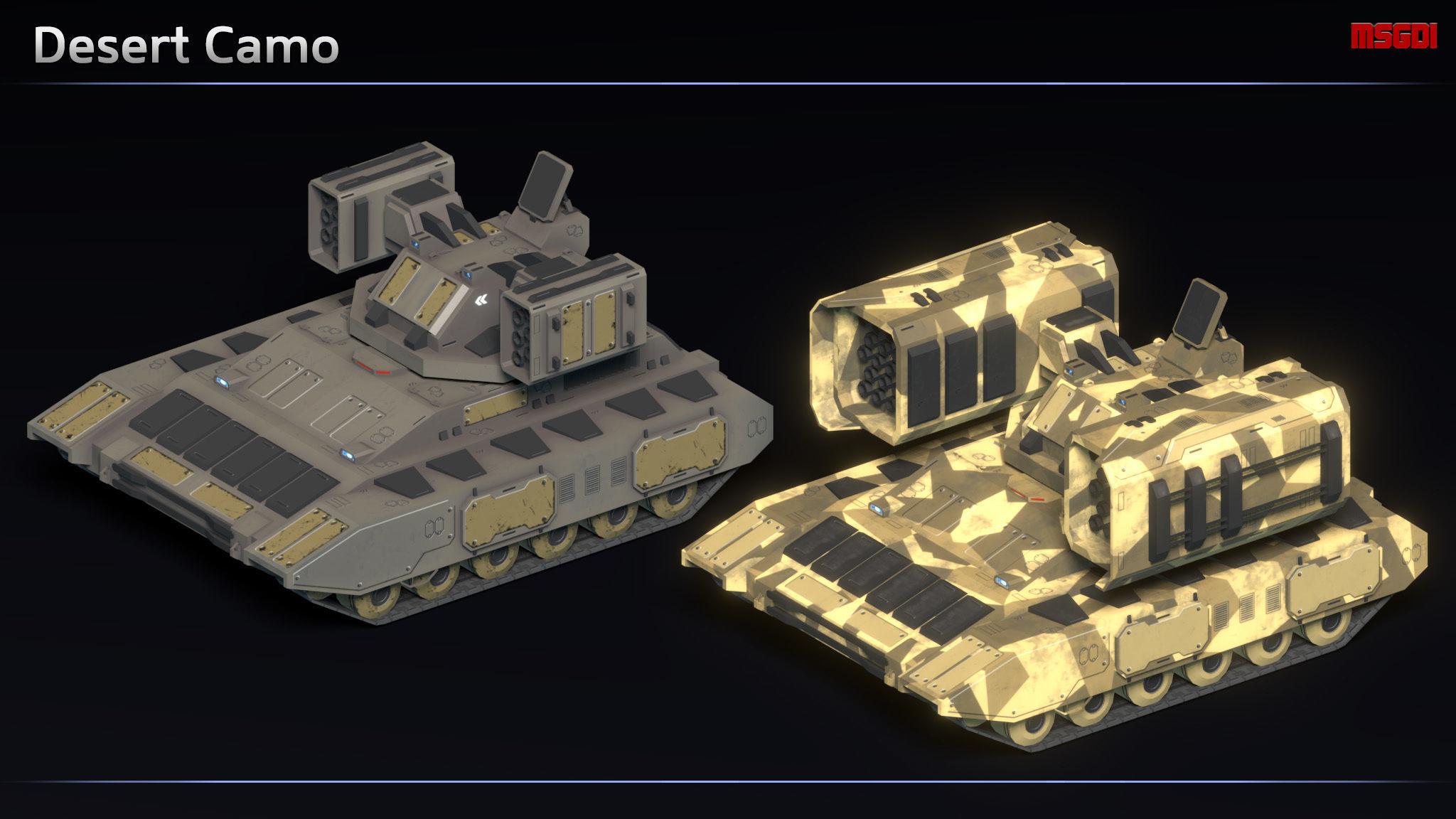 Scifi SRM LRM Carrier Low-poly 3D model_10