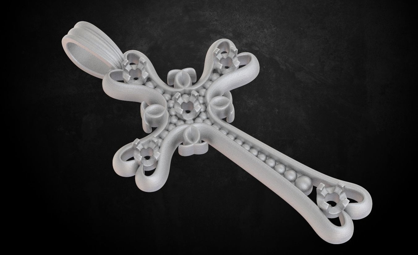 Cross female elegant 175 3D print model_12