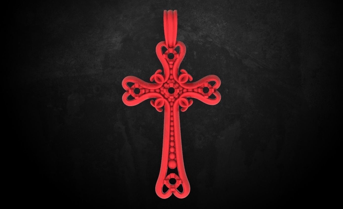 Cross female elegant 175 3D print model_13
