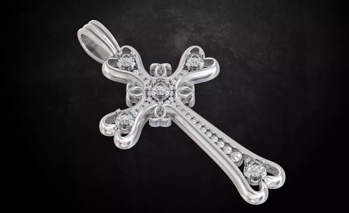 Cross female elegant 175 3D print model_0