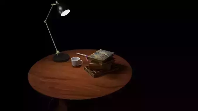 Table lamp composition Free 3D model