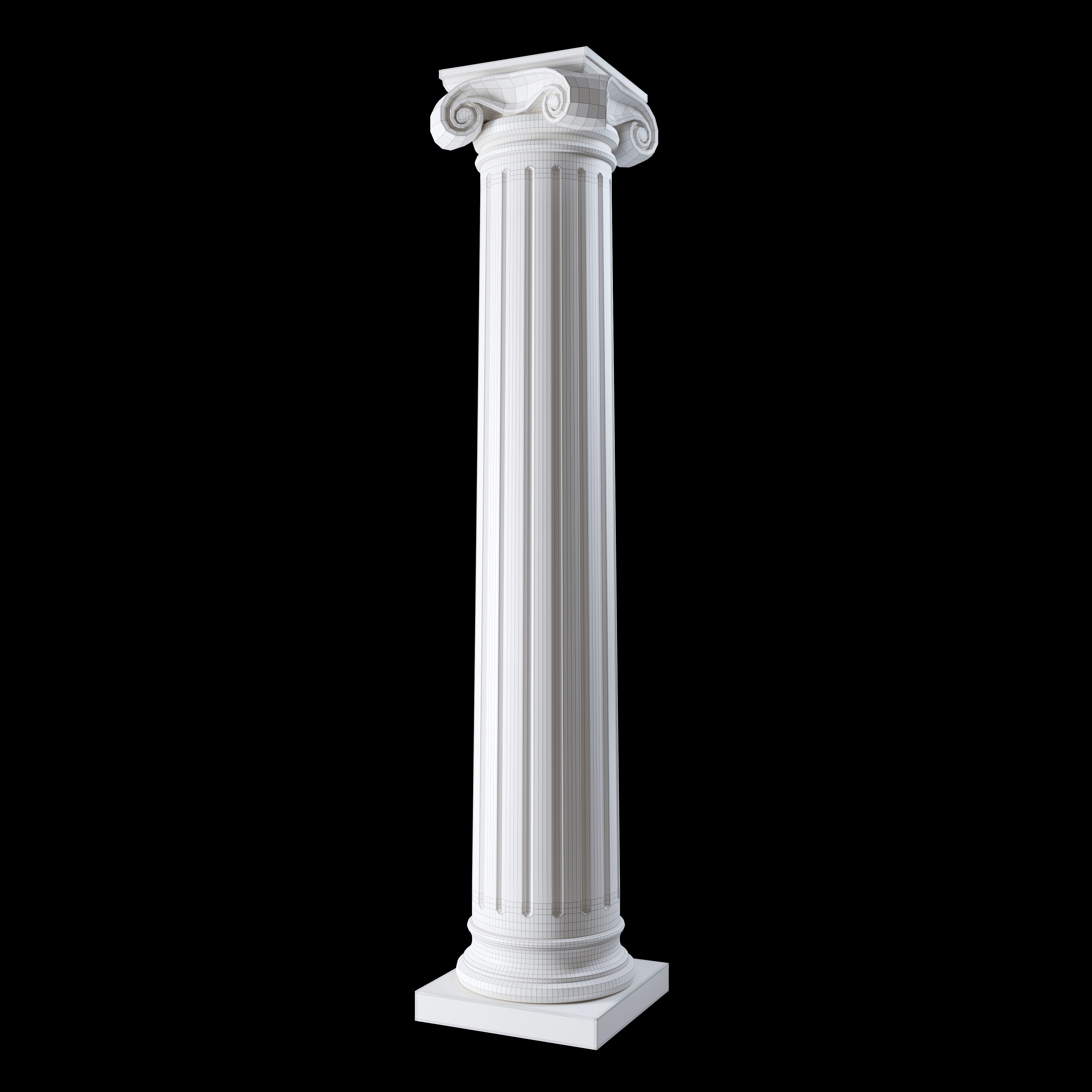 01 Ionic column order 3D model_2