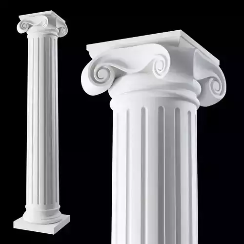 01 Ionic column order 3D model