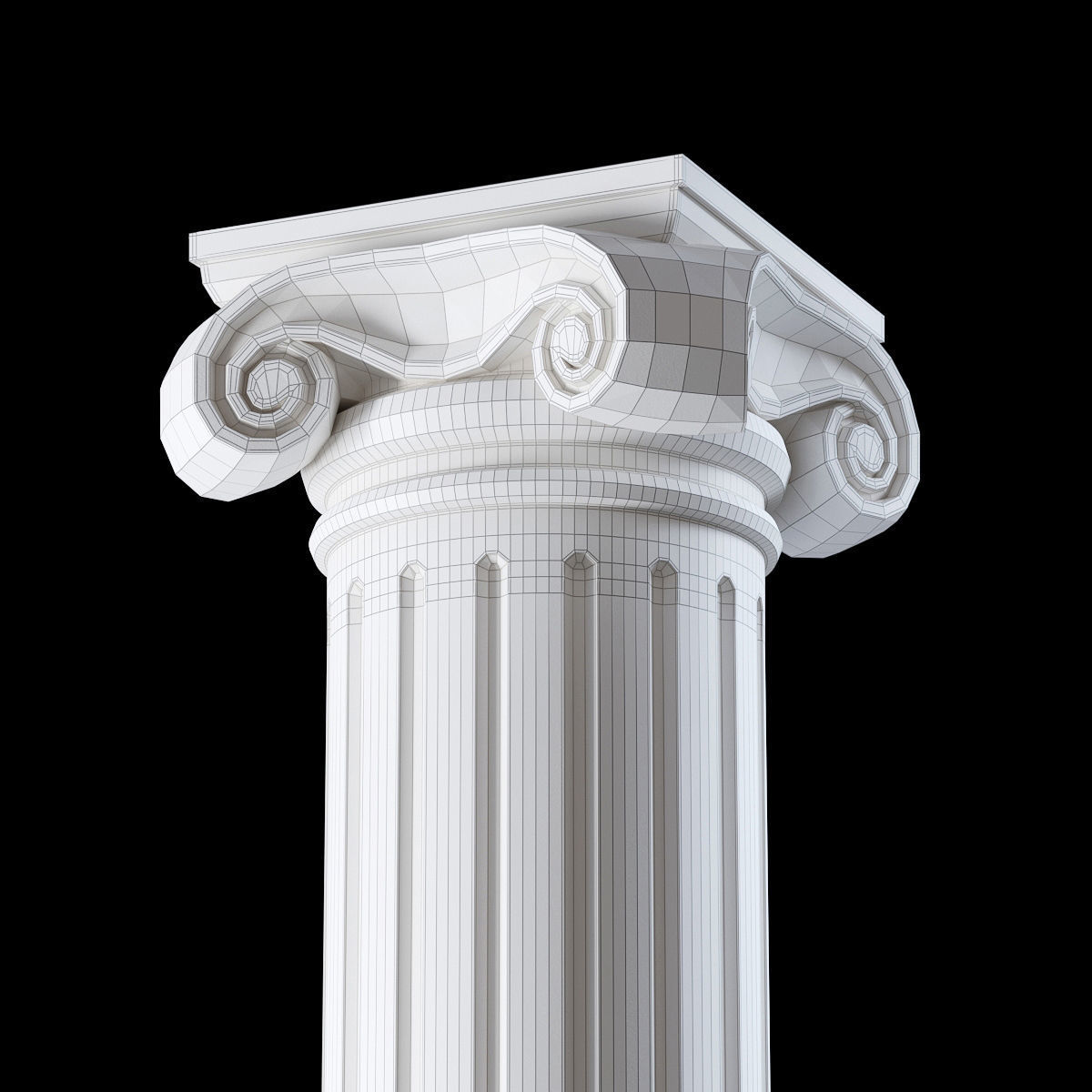 01 Ionic column order 3D model_4