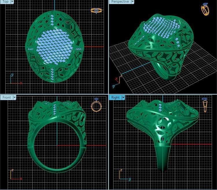  Ring R0203 3D print model_2