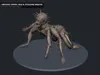 3D model 4-Armed Ground Crawler Horror Creature Rigged and Animated VR ...