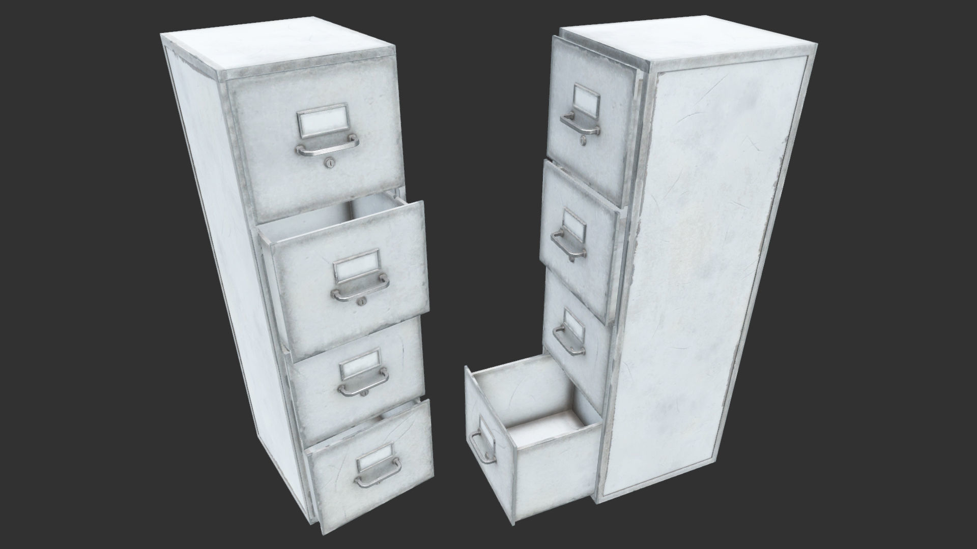File Cabinets PBR Low-poly 3D model_5