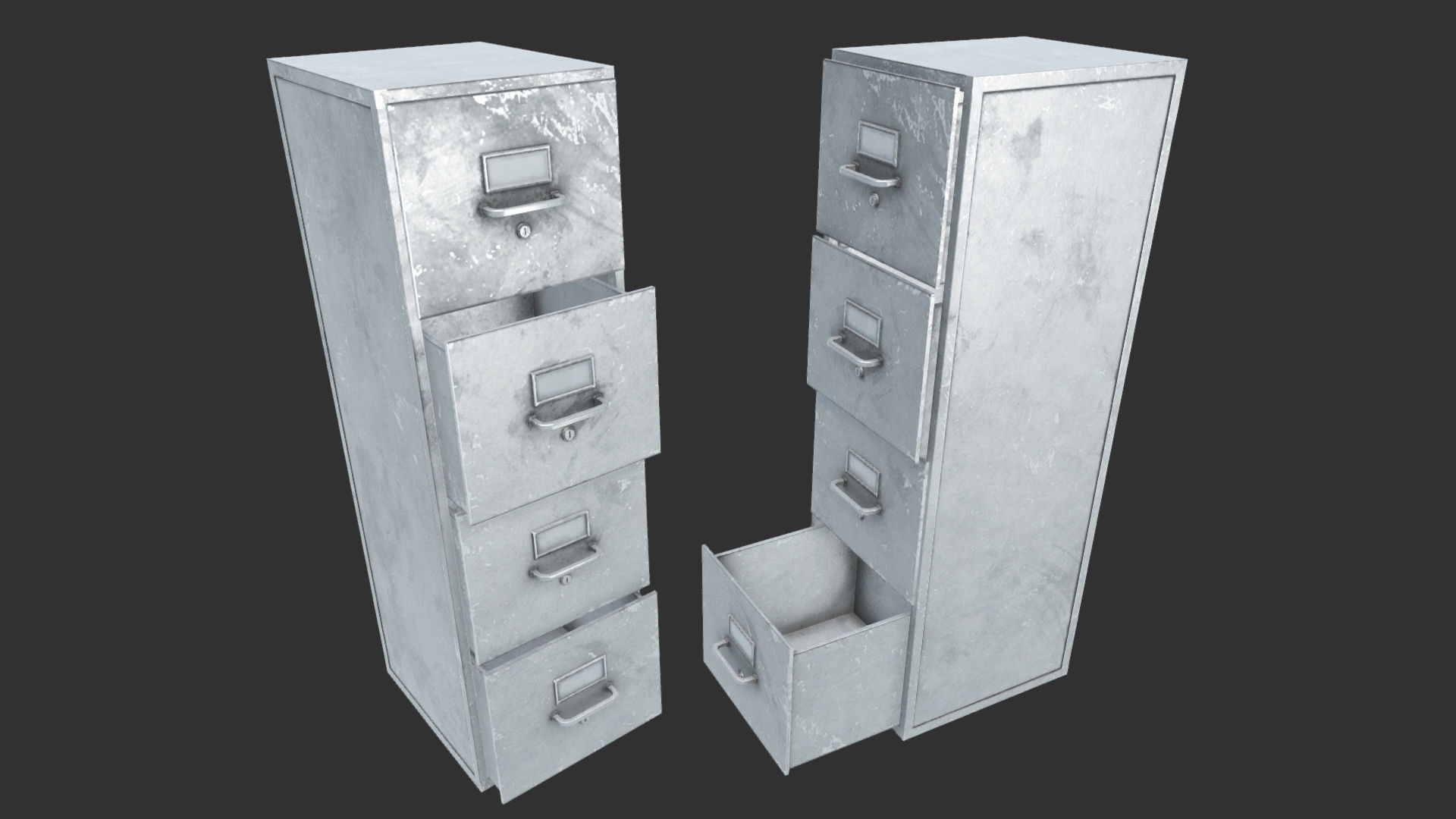 File Cabinets PBR Low-poly 3D model_4