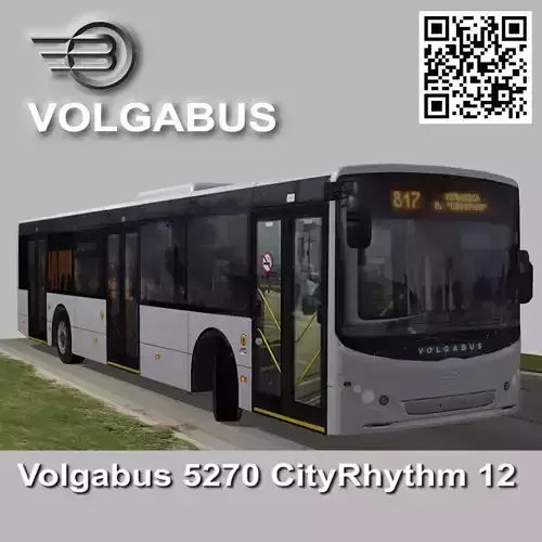 Volgabus 5270 CityRhythm 12 Low-poly 3D model