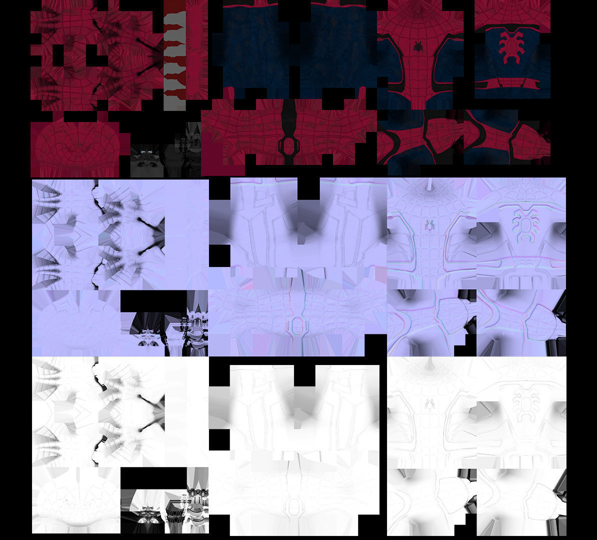 Spider-Man rigged maya 3D model_5