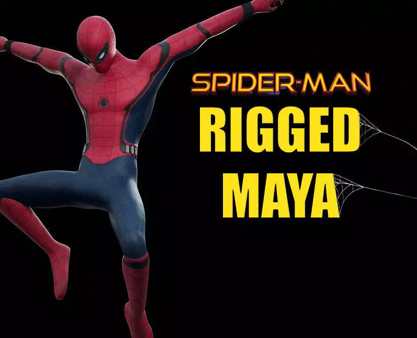 Spider-Man rigged maya 3D model_0