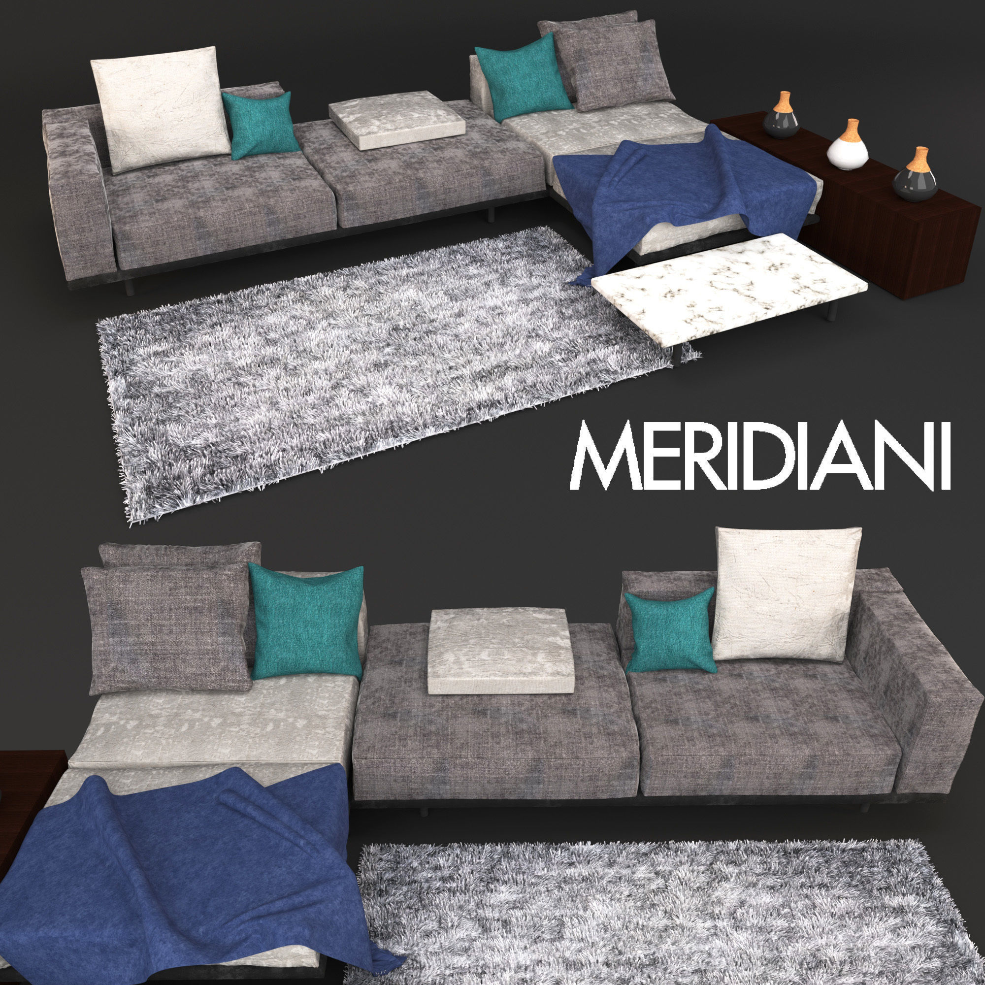 Sofa Meridiani Timothy 3D model_4