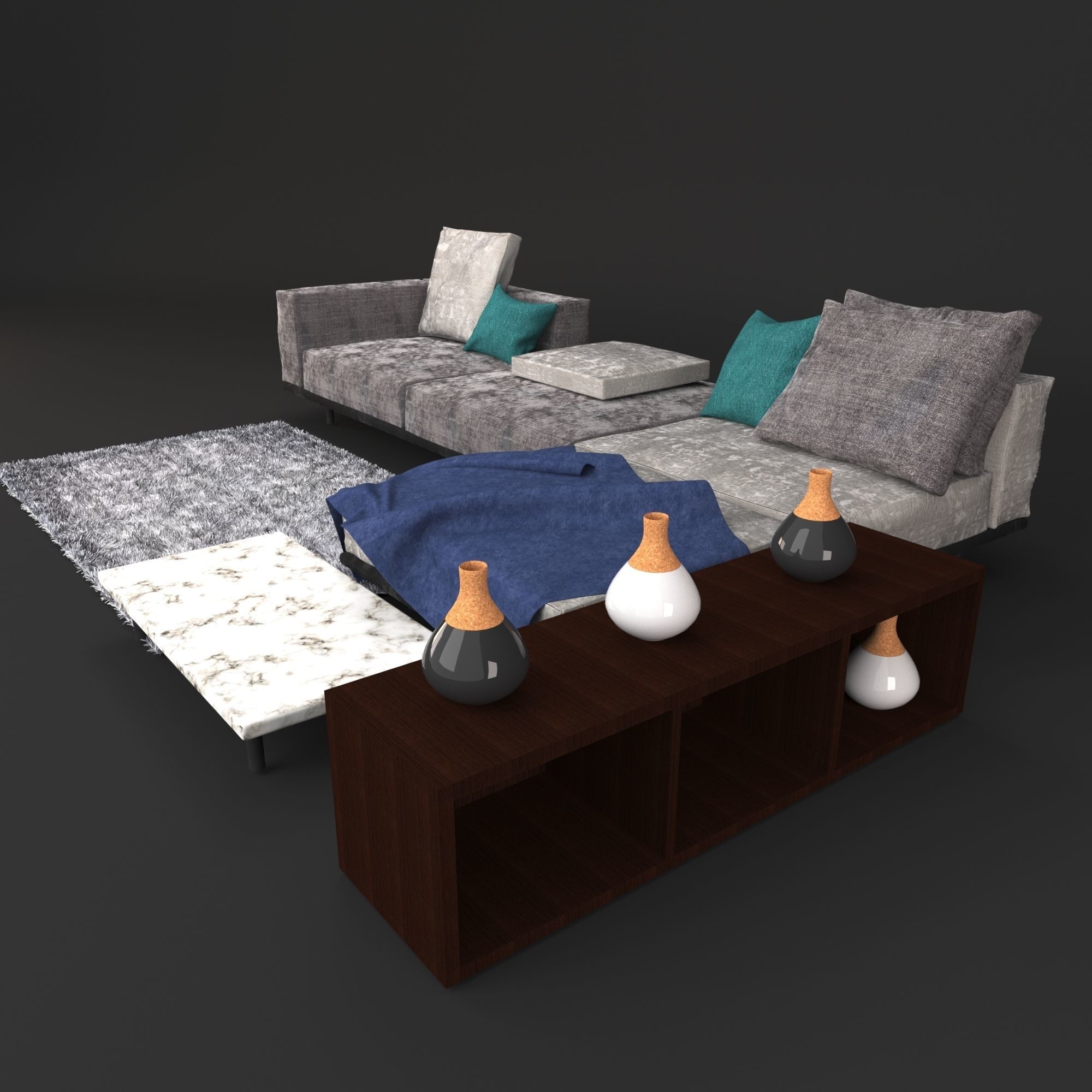 Sofa Meridiani Timothy 3D model_3