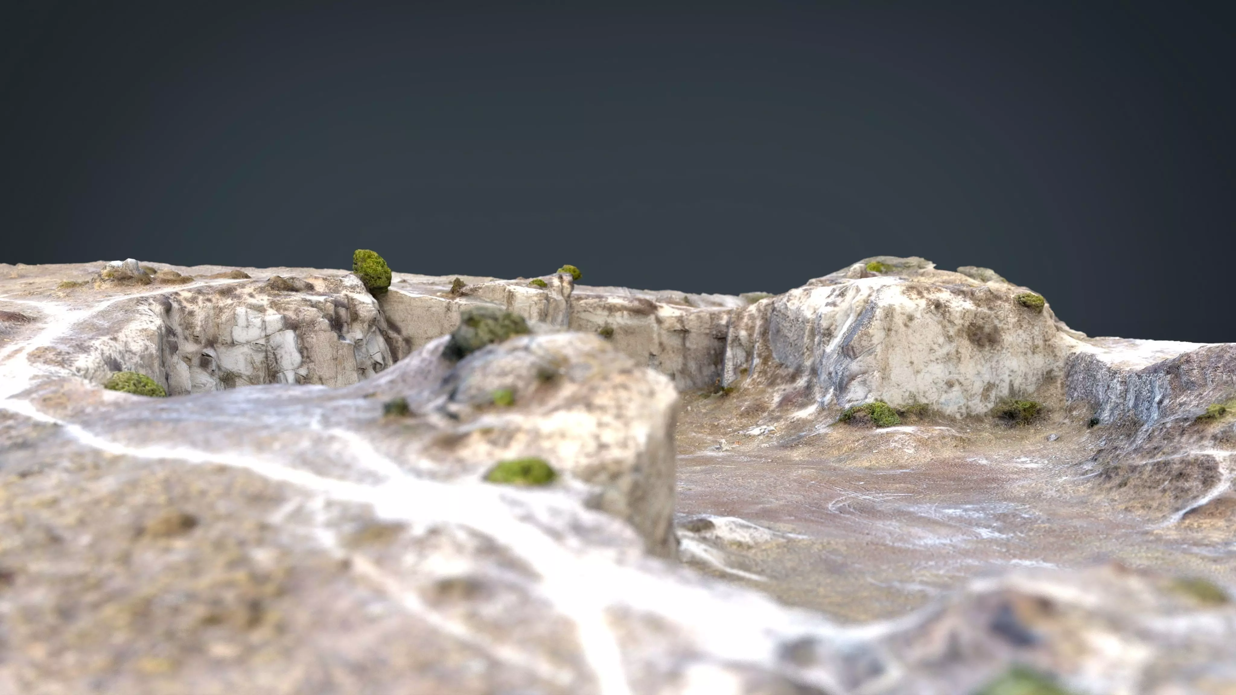 QUARRY desert terrain Low-poly 3D model_0