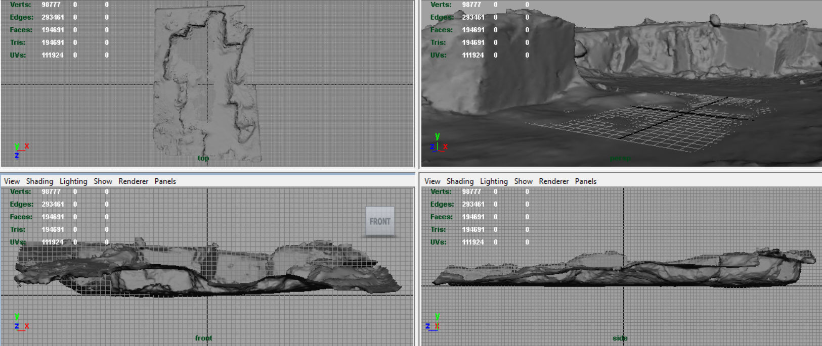 QUARRY desert terrain Low-poly 3D model_12