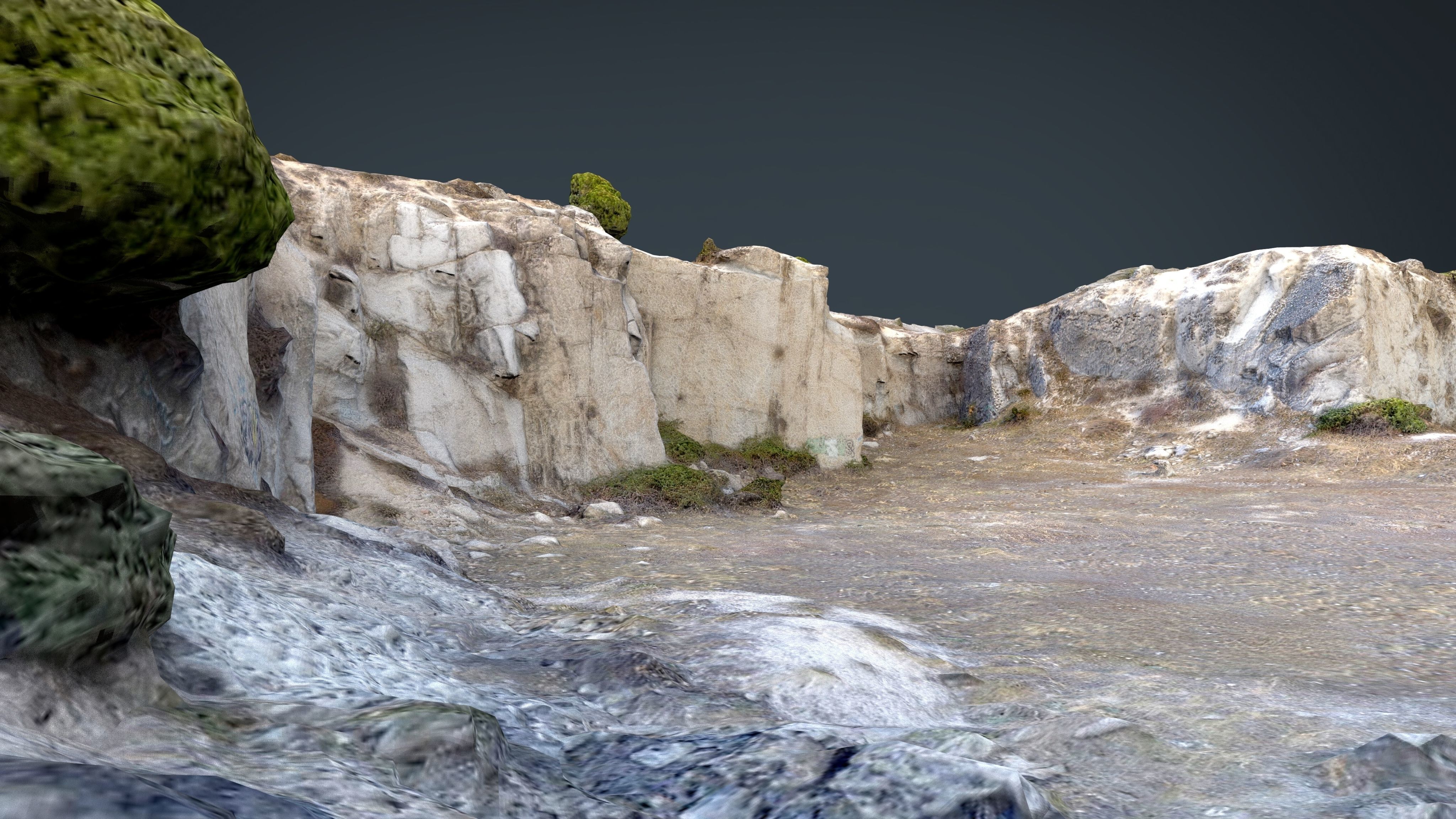 QUARRY desert terrain Low-poly 3D model_17