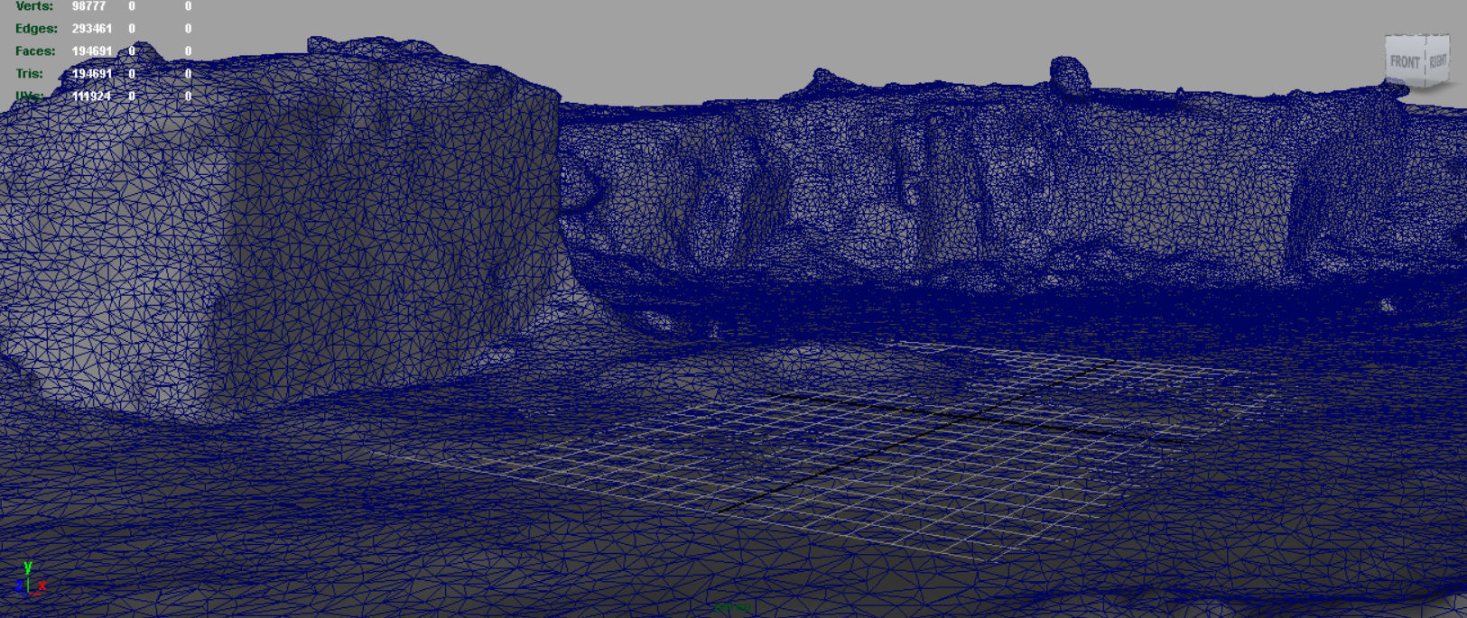 QUARRY desert terrain Low-poly 3D model_9