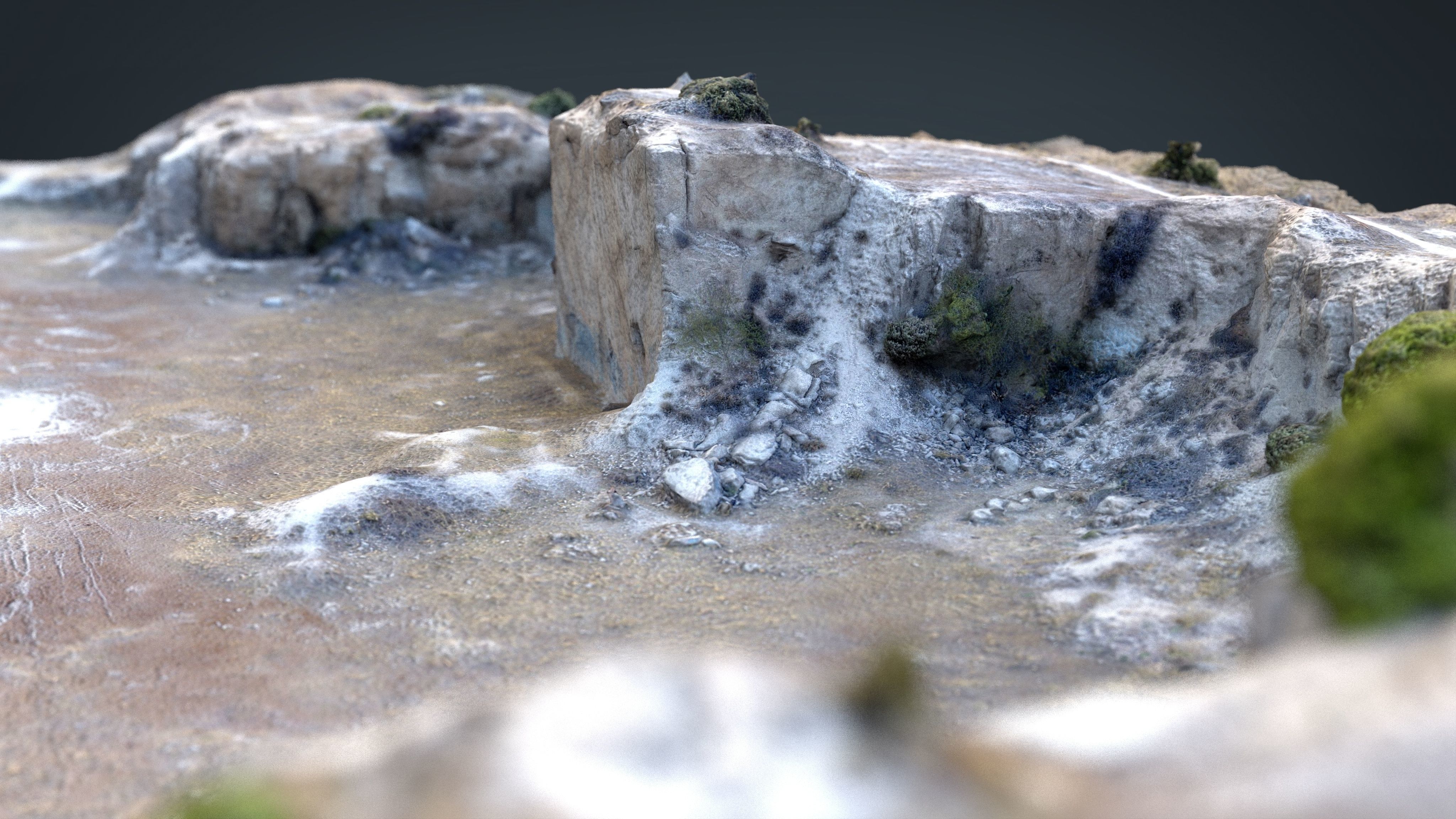 QUARRY desert terrain Low-poly 3D model_3