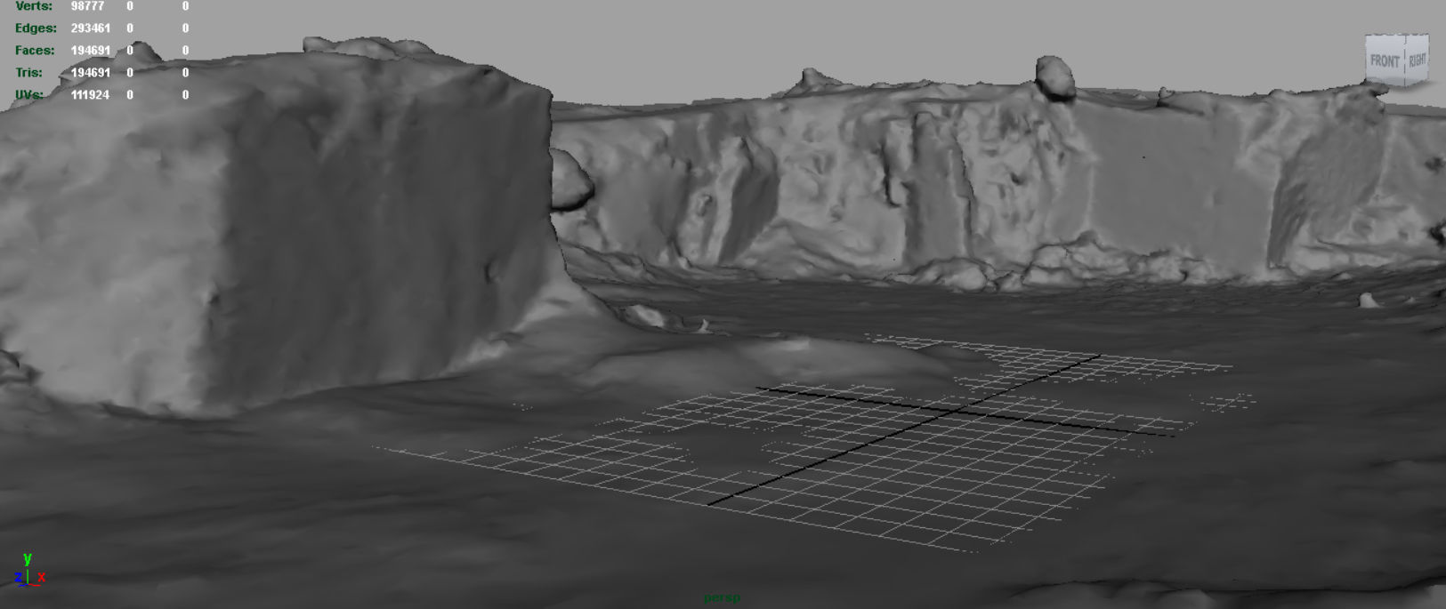 QUARRY desert terrain Low-poly 3D model_6