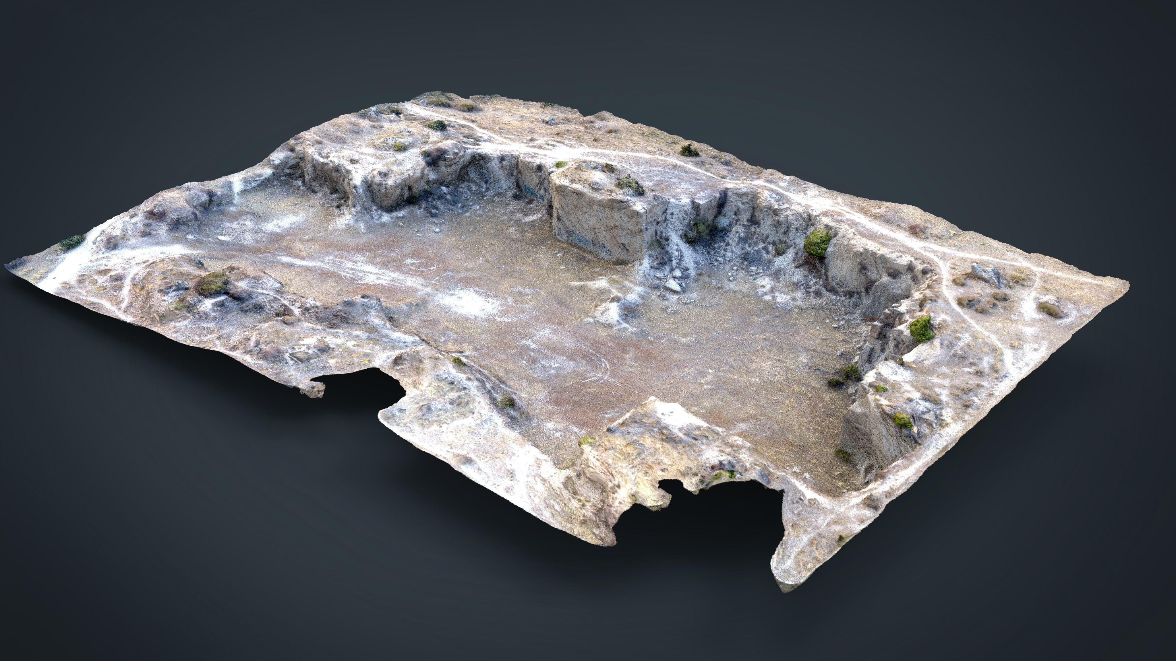 QUARRY desert terrain Low-poly 3D model_5