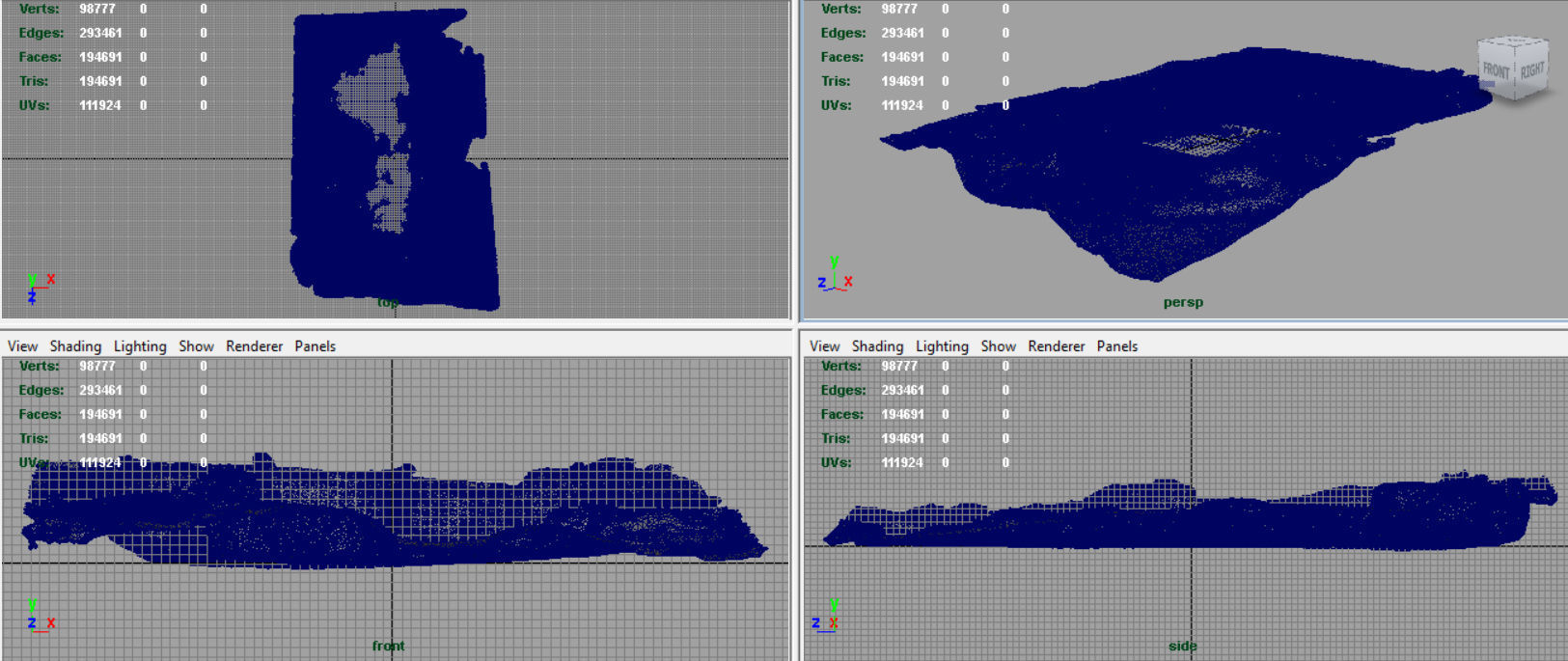 QUARRY desert terrain Low-poly 3D model_11