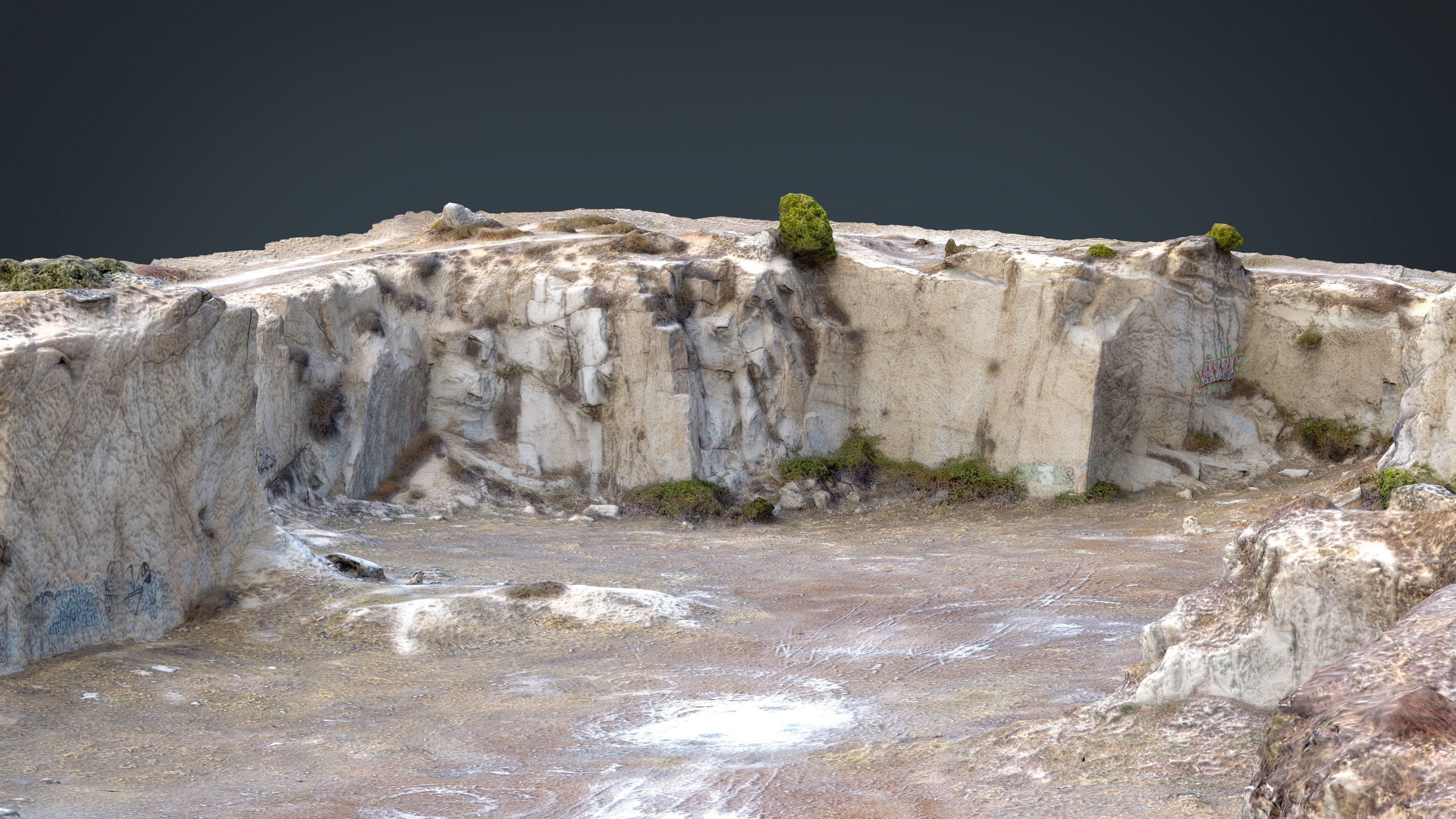 QUARRY desert terrain Low-poly 3D model_15